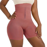 High-Waisted Tummy Control Shapewear Shorts with Butt Lifter & Hook Closure